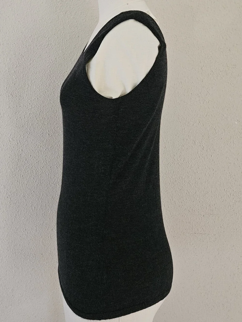 Carlisle Collection 100% Cashmere Sleeveless Sweater Tank Gray S